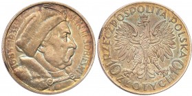 Poland II Republic 
POLSKA / POLAND / POLEN

II RP. 10 zlotych 1933 Sobieski 
Kolorowa patyna, piękny połysk menniczy. Minimalne zapiłowanie rantu...