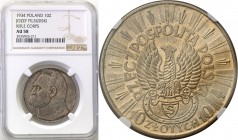 Poland II Republic 
POLSKA / POLAND / POLEN

II RP. 10 zlotych 1934 Pilsudski Strzelecki NGC AU58 
Bardzo ładny egzemplarz z zachowanym połyskiem ...