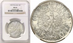 Poland II Republic 
POLSKA / POLAND / POLEN

II RP. 10 zlotych 1939 Pilsudski NGC MS65 (2 MAX) 
Druga najwyższa nota gradingowa na świecie. Tylko ...