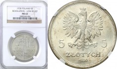 Poland II Republic 
POLSKA / POLAND / POLEN

II RP. 5 zlotych 1930 Sztandar NGC MS63 
Wyśmienity egzemplarz, intensywny połysk menniczy i wspanial...