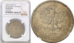 Poland II Republic 
POLSKA / POLAND / POLEN

II RP. 5 zlotych 1930 Sztandar NGC AU 
Bardzo ładny egzemplarz z zachowanym połyskiem menniczym i zło...