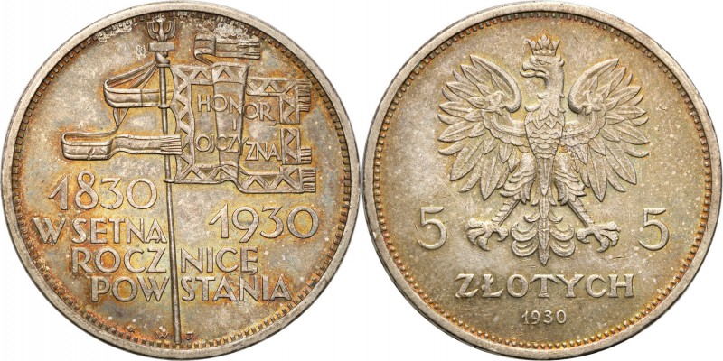 Poland II Republic 
POLSKA / POLAND / POLEN

II RP. 5 zlotych 1930 Sztandar ...