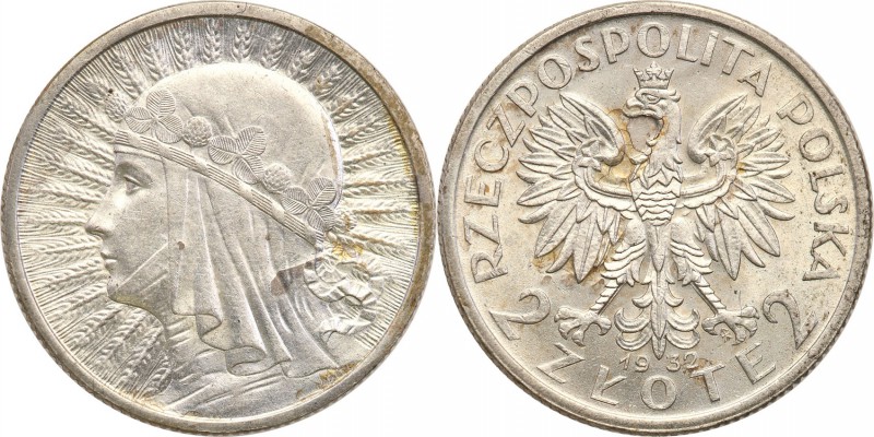 Poland II Republic 
POLSKA / POLAND / POLEN

II RP. 2 zlote 1932 Womens head ...