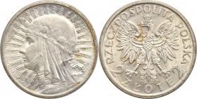 Poland II Republic 
POLSKA / POLAND / POLEN

II RP. 2 zlote 1932 Womens head 
Piękny egzemplarz, połysk.Parchimowicz 110a
Waga/Weight: 4,37 g Ag ...