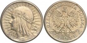 Poland II Republic 
POLSKA / POLAND / POLEN

II RP. 2 zlote 1932 Womens head 
Pięknie zachowana moneta.Parchimowicz 110a
Waga/Weight: 4,35 g Ag M...