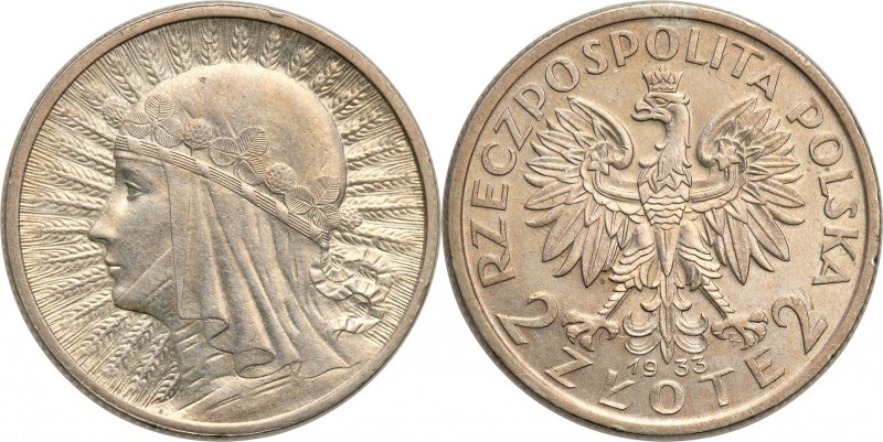 Poland II Republic 
POLSKA / POLAND / POLEN

II RP. 2 zlote 1933 Womens head ...
