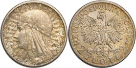 Poland II Republic 
POLSKA / POLAND / POLEN

II RP. 2 zlote 1934 Womens head 
Wyśmienity egzemplarz. Kolorowa patyna, połysk.Parchimowicz 110c
Wa...