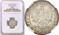 Poland II Republic 
POLSKA / POLAND / POLEN

II RP. 2 zlote 1936 Sailing boat NGC MS66 (2 MAX) 
Druga najwyższa nota gradingowa na świecie. Tylko ...