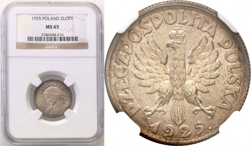 Poland II Republic 
POLSKA / POLAND / POLEN

II RP. 1 zloty 1925, Londyn, dot...