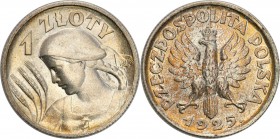 Poland II Republic 
POLSKA / POLAND / POLEN

II RP. 1 zloty 1925, dot after the date, Londyn 
Pięknie zachowana moneta. Intensywny połysk menniczy...