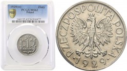 Poland II Republic 
POLSKA / POLAND / POLEN

II RP. 1 zloty 1929 PCGS MS62 
Wysoka nota gradingowa. Piękny egzemplarz, intensywny połysk menniczy ...