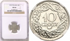 Poland II Republic 
POLSKA / POLAND / POLEN

II RP. 10 groszy 1923 NGC MS66 (MAX) 
Najwyższa nota gradingowa na świecie.Wspaniała, drobna moneta o...