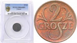 Poland II Republic 
POLSKA / POLAND / POLEN

II RP. 2 grosze 1925 PCGS MS64 BN 
Piękny egzemplarz, intensywny połysk menniczy i wspaniale zachowan...