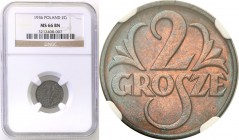 Poland II Republic 
POLSKA / POLAND / POLEN

II RP. 2 grosze 1936 NGC MS66 BN (MAX) 
Najwyższa nota na świecie w NGC i PCGS.Egzemplarz wybierany n...