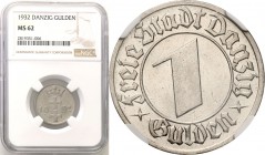 Danzig 
POLSKA / POLAND / POLEN / DANZIG / GDANSK

Free City Gdansk/ Danzig. 1 Gulden 1932 NGC MS62 
Pięknie zachowana moneta z połyskiem na całej...