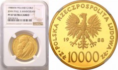 Gold coins Polish People Republic (PRL)
POLSKA/ POLAND/ POLEN/ PROBE/ PATTERN/ GOLD

PRL. 10.000 zlotych 1988 Pope John Paul II X years of the Pont...