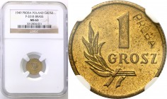 Probe coins Polish People Republic (PRL)
POLSKA/ POLAND/ POLEN/ PROBE/ PATTERN

PRL. PROBE/PATTERN brass 1 grosz 1949 NGC MS63 (2 MAX) 
Druga najw...