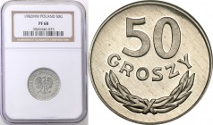 Probe coins Polish People Republic (PRL)
POLSKA/ POLAND/ POLEN/ PROBE/ PATTERN

PRL. 50 groszy 1982 aluminum NGC PF68 (MAX) 
Najwyższa nota gradin...