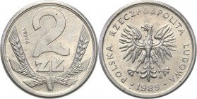 Probe coins Polish People Republic (PRL)
POLSKA/ POLAND/ POLEN/ PROBE/ PATTERN

PRL. PROBE/PATTERN aluminum 2 zlote 1989 
Moneta wybita w nieznany...
