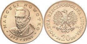 Probe coins Polish People Republic (PRL)
POLSKA/ POLAND/ POLEN/ PROBE/ PATTERN

PRL. PROBE/PATTERN COPPER NICKEL 20 zlotych 1974 Marceli Nowotko 
...