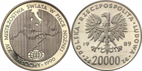 Collection - Nickel Probe Coins
POLSKA/ POLAND/ POLEN/ PROBE/ PATTERN

PRL. PROBE/PATTERN nickel 20.000 zlotych 1989 XIV MŚ. in football 
Piękny e...
