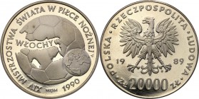 Collection - Nickel Probe Coins
POLSKA/ POLAND/ POLEN/ PROBE/ PATTERN

PRL. PROBE/PATTERN nickel 20.000 zlotych 1989 XIV MŚ. in football 
Piękny e...