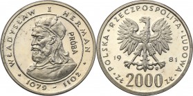 Collection - Nickel Probe Coins
POLSKA/ POLAND/ POLEN/ PROBE/ PATTERN

PRL. PROBE/PATTERN nickel 2000 zlotych 1981 Władysław Herman 
Piękny egzemp...