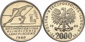 Collection - Nickel Probe Coins
POLSKA/ POLAND/ POLEN/ PROBE/ PATTERN

PRL. PROBE/PATTERN nickel 2000 zlotych 1980 XIII Winter Olympics 
Piękny eg...