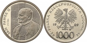 Collection - Nickel Probe Coins
POLSKA/ POLAND/ POLEN/ PROBE/ PATTERN

PRL. PROBE/PATTERN nickel 1000 zlotych 1989 Pope John Paul II 
Piękny egzem...