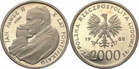 Collection - Nickel Probe Coins
POLSKA/ POLAND/ POLEN/ PROBE/ PATTERN

PRL. PROBE/PATTERN nickel 2000 zlotych 1988 Pope John Paul II 
Piękny egzem...