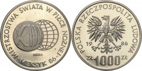 Collection - Nickel Probe Coins
POLSKA/ POLAND/ POLEN/ PROBE/ PATTERN

PRL. PROBE/PATTERN nickel 1000 zlotych 1986 MŚ. in football – Meksyk 86 
Pi...