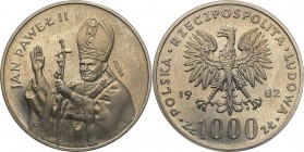 Collection - Nickel Probe Coins
POLSKA/ POLAND/ POLEN/ PROBE/ PATTERN

PRL. PROBE/PATTERN nickel 1000 zlotych 1982 Pope John Paul II 
Piękny egzem...