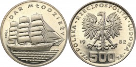 Collection - Nickel Probe Coins
POLSKA/ POLAND/ POLEN/ PROBE/ PATTERN

PRL. PROBE/PATTERN nickel 500 zlotych 1982 Dar Pomorza 
Piękny egzemplarz.F...