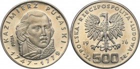 Collection - Nickel Probe Coins
POLSKA/ POLAND/ POLEN/ PROBE/ PATTERN

PRL. PROBE/PATTERN nickel 500 zlotych 1976 Pułaski 
Piękny egzemplarz.Fisch...