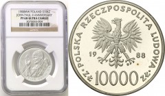 Coins Poland People Republic (PRL)
POLSKA/ POLAND/ POLEN

PRL. 10.000 zlotych 1988 Pope John Paul II cienki krzyż NGC PF68 (2 MAX) 
Druga najwyższ...