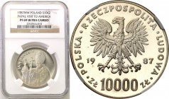 Coins Poland People Republic (PRL)
POLSKA/ POLAND/ POLEN

PRL. 10.000 zlotych 1987 Pope John Paul II NGC MS69 (2 MAX) 
Druga najwyższa nota gradin...