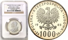 Coins Poland People Republic (PRL)
POLSKA/ POLAND/ POLEN

PRL. 1000 zlotych 1983 Pope John Paul II NGC PF69 ULTRA CAMEO (MAX) 
Najwyższa nota grad...