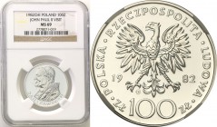 Coins Poland People Republic (PRL)
POLSKA/ POLAND/ POLEN

PRL. 100 zlotych 1982 Pope John Paul II stempel zwykły NGC PF69 ULTRA CAMEO (MAX) 
Najwy...