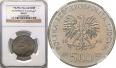 Coins Poland People Republic (PRL)
POLSKA/ POLAND/ POLEN

PRL. 500 zlotych 1989 Władysław Jagiełło NGC MS67 (MAX) 
Najwyższa nota gradingowa na św...