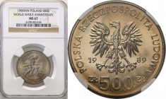 Coins Poland People Republic (PRL)
POLSKA/ POLAND/ POLEN

PRL. 500 zlotych 1989 Wojna Obronna NGC MS67 (MAX) 
Najwyższa nota gradingowa na świecie...