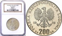 Coins Poland People Republic (PRL)
POLSKA/ POLAND/ POLEN

PRL. 200 zlotych 1976 Igrzyska XXI Olimpiady NGC MS67 (2 MAX) 
Druga najwyższa nota grad...