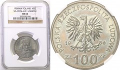 Coins Poland People Republic (PRL)
POLSKA/ POLAND/ POLEN

PRL. 100 zlotych 1986 Łokietek NGC MS66 (2 MAX) 
Druga najwyższa nota gradingowa na świe...