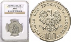 Coins Poland People Republic (PRL)
POLSKA/ POLAND/ POLEN

PRL. 100 zlotych 1985 Pomnik - Szpital Matki Polki NGC MS64 (MAX) 
Najwyższa nota gradin...