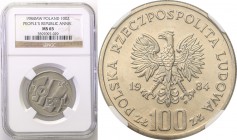 Coins Poland People Republic (PRL)
POLSKA/ POLAND/ POLEN

PRL. 100 zlotych 1984 40 lat PRL NGC MS65 (2 MAX) 
Druga najwyższa nota gradingowa na św...