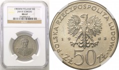 Coins Poland People Republic (PRL)
POLSKA/ POLAND/ POLEN

PRL. 50 zlotych 1983 Jan III Sobieski NGC MS67 (MAX) 
Najwyższa nota gradingowa na świec...