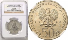 Coins Poland People Republic (PRL)
POLSKA/ POLAND/ POLEN

PRL. 50 zlotych 1982 Boleslaw Krzywousty NGC MS66 (2 MAX) 
Druga najwyższa nota gradingo...