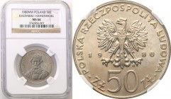 Coins Poland People Republic (PRL)
POLSKA/ POLAND/ POLEN

PRL. 50 zlotych 1980 Kazimierz Odnowiciel NGC MS66 (MAX) 
Najwyższa nota gradingowa na ś...