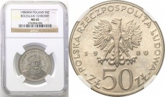 Coins Poland People Republic (PRL)
POLSKA/ POLAND/ POLEN

PRL. 50 zlotych 1980 Boleslaw Chrobry NGC MS65 
Piękny, menniczy, egzemplarz. Fischer OB...