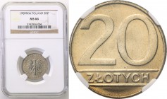 Coins Poland People Republic (PRL)
POLSKA/ POLAND/ POLEN

PRL. 20 zlotych 1989 denomination NGC MS66 (MAX) 
Najwyższa nota gradingowa na świecie. ...