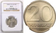 Coins Poland People Republic (PRL)
POLSKA/ POLAND/ POLEN

PRL. 20 zlotych 1988 denomination NGC MS67 (MAX) 
Najwyższa nota gradingowa na świecie. ...